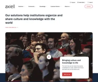 Axiell.com(Bringing culture and knowledge to life) Screenshot