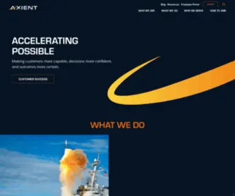 Axientcorp.com(Accelerating Possible with Mission Focused Technologies) Screenshot