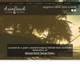 Aximbeach.com(Axim Beach Hotel & Resort. The property) Screenshot