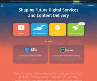 Axinom.aero(Shaping digital services and content delivery) Screenshot