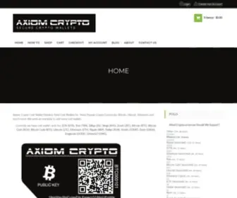 Axiomcrypto.com(Cold Wallet Storage Cards) Screenshot