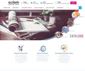 Axiomprint.com(Printing Services) Screenshot