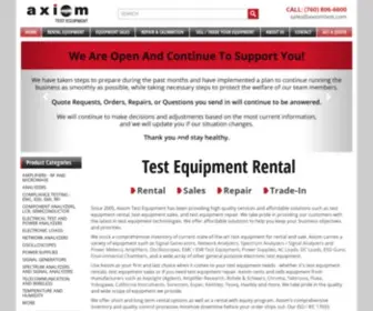 Axiomtest.com(Axiom Test Equipment) Screenshot