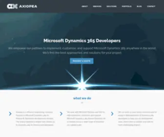 Axiopea-Consulting.com(Microsoft Dynamics 365 developers for hire) Screenshot