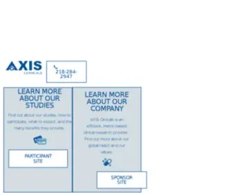 Axisclinicalsusa.com(Contract Research Organization) Screenshot