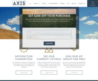 Axisland.com(Axis Investment Properties) Screenshot