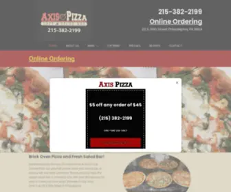 Axispizza.com(Axis Pizza) Screenshot