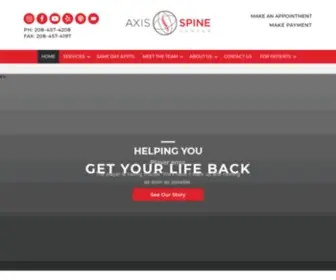 Axisspinecenter.com(Axis Spine Center) Screenshot