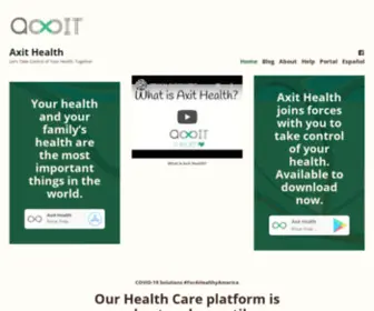 Axithealth.com(Nuestra misión es ayudarte a tomar el control y proteger tu salud y de tu familia. Our mission) Screenshot