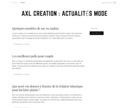 AXL-Creation.com(Actualités mode) Screenshot