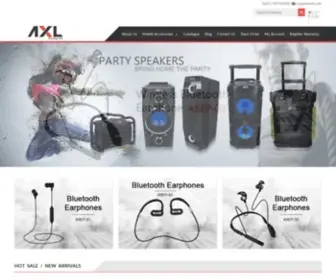 Axlworld.com(Mobile Accessories Power Bank Data Cable Handsfree Car & wall charger) Screenshot