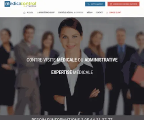 Axmedica.fr(Contrôle médical contre l'absentéisme abusif) Screenshot