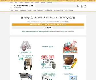 Axner.com(Axner Pottery and Ceramic Supplies) Screenshot