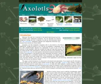Axolotl.org(The Fascinating Mexican Axolotl and the Tiger Salamander) Screenshot