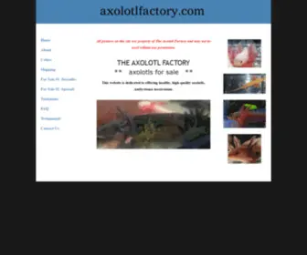 Axolotlfactory.com(The Axolotl Factory) Screenshot