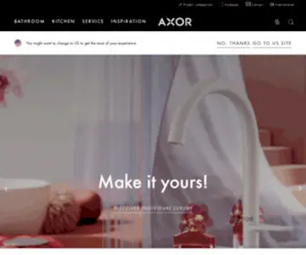 Axor-Design.com(Mixers and showers for luxurious bathrooms & kitchens) Screenshot