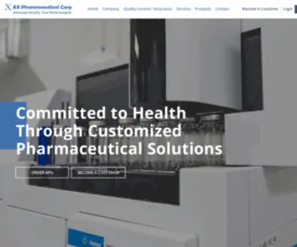 Axpharmaceutical.com(AX Pharmaceutical Corp) Screenshot