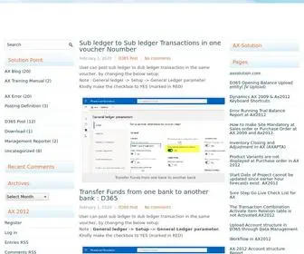 Axsolution.com(Microsoft Dynamics AX Solution) Screenshot