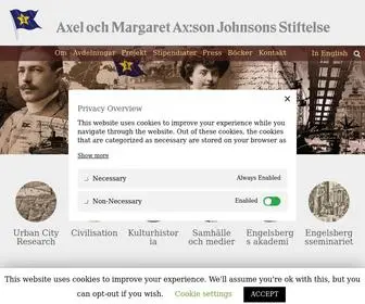 Axsonjohnsonfoundation.org(He axel and margaret ax:son johnson foundation for public benefit) Screenshot