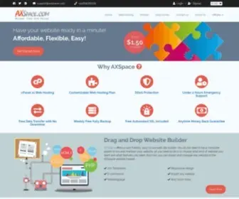 Axspace.com(Affordable Web Hosting Service) Screenshot