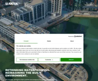 Axter.co.uk(Rethinking Waterproofing Systems) Screenshot