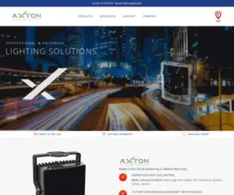 Axtontech.com(AXTON LED IR Illuminators & White Floodlights for Security) Screenshot