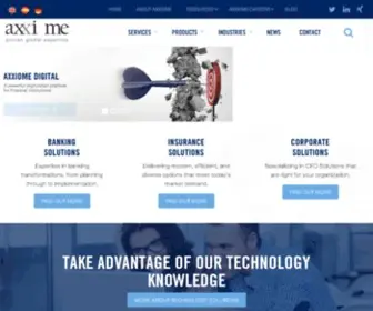 Axxiome.com(Transform your Bank for future Success) Screenshot