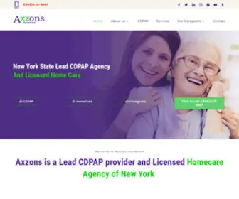Axzonshomecare.com(Home health care agencies) Screenshot
