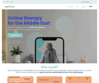 Ayadihealth.co(Online Mental Health Counselling for the GCC) Screenshot