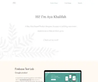 Ayakalifah.com(UX designer) Screenshot