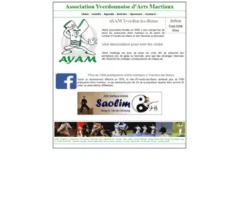 Ayam.ch(Site officiel de l'Association yverdonnois d'arts martiaux) Screenshot