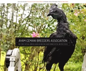 Ayamcemani.us(Ayam Cemani Breeders Association) Screenshot