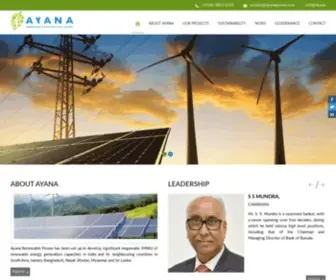 Ayanapower.com(Ayana Renewable Power Private Limited) Screenshot