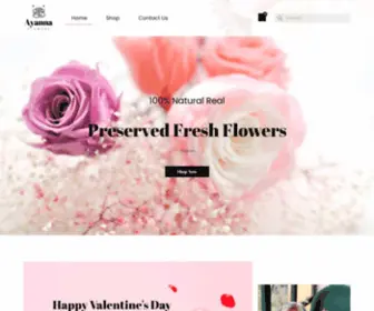 Ayannaflowers.com(Preserved Fresh Flowers Shop) Screenshot