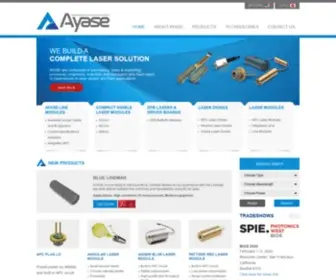 Ayasecorporation.com(Laser Diodes) Screenshot