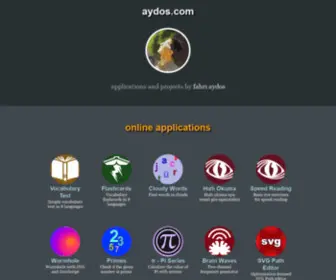 Aydos.com(Web and android applications by Fahri Aydos) Screenshot