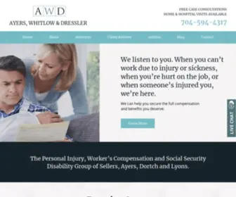 Ayersandwhitlow.com(Charlotte Workers Compensation And Personal Injury Attorneys) Screenshot