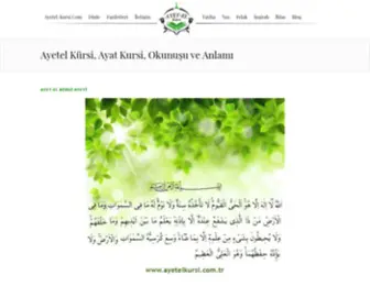 Ayetel-Kursi.com(Ayetel Kürsi Süresi) Screenshot