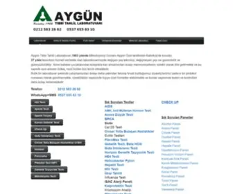 Aygunlaboratuvari.com(AYGUN TIBBİ TAHLİL LABORATUVARI) Screenshot