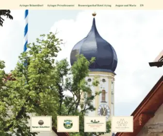 Ayinger.de(Ayinger Bierkultur pur) Screenshot