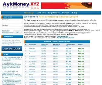 Aykmoney.xyz(Viewing payed advertising sites) Screenshot