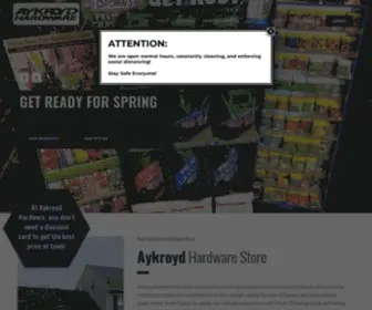 Aykroydhardware.com(Aykroyd Hardware Store) Screenshot