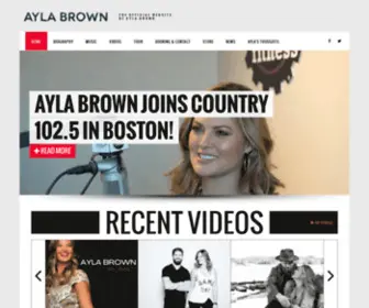 Aylabrown.com(The Official Website of Ayla Brown) Screenshot