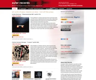 Ayler.com(Ayler Records) Screenshot