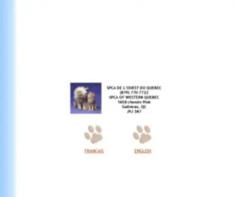 Aylmer-Hull-Spca.qc.ca(SPCA de l'ouest Qu閎ec) Screenshot