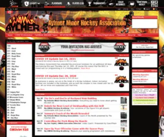 Aylmerflames.com(Aylmer Minor Hockey Association) Screenshot