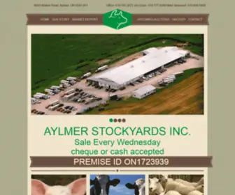 Aylmerstockyards.ca(Aylmer Stockyards Inc) Screenshot