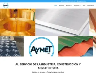 Aymet.com.ar(Perfiles de Aluminio por mayor para empresas) Screenshot