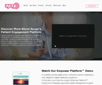 Ayogo.com(Experts in patient perceived self) Screenshot