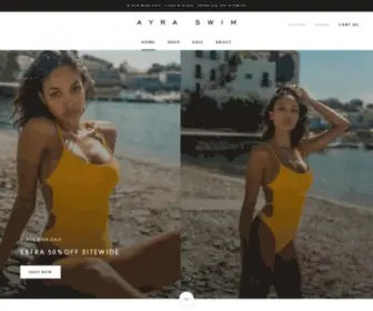 Ayraswim.com(Luxurious swimwear for women made in California) Screenshot